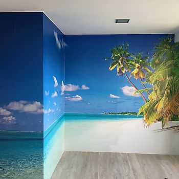 Decoración en pared de cocina.